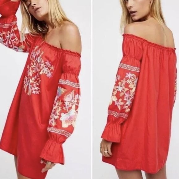 FREE PEOPLE Fleur Du Jour Shift Dress ~ NWOT - Picture 1 of 12